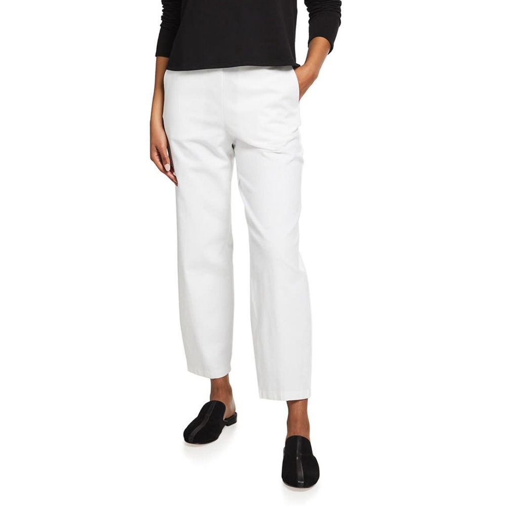 Eileen Fisher Organic Cotton Ankle Lantern Pants. New with tags, unopened, white